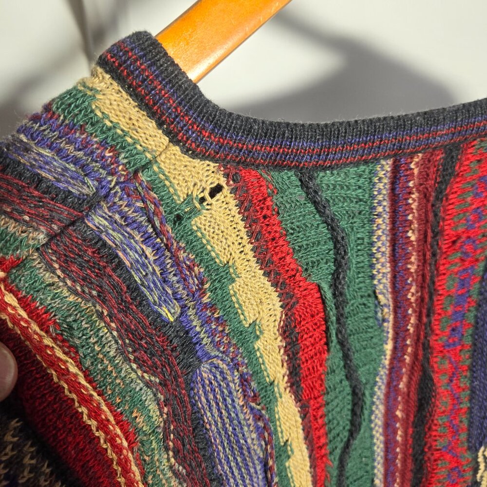 Giorgio Di Firenze Vtg Grandpa Multi-Color Crewneck Sweater Large Coogie… - Picture 5 of 6